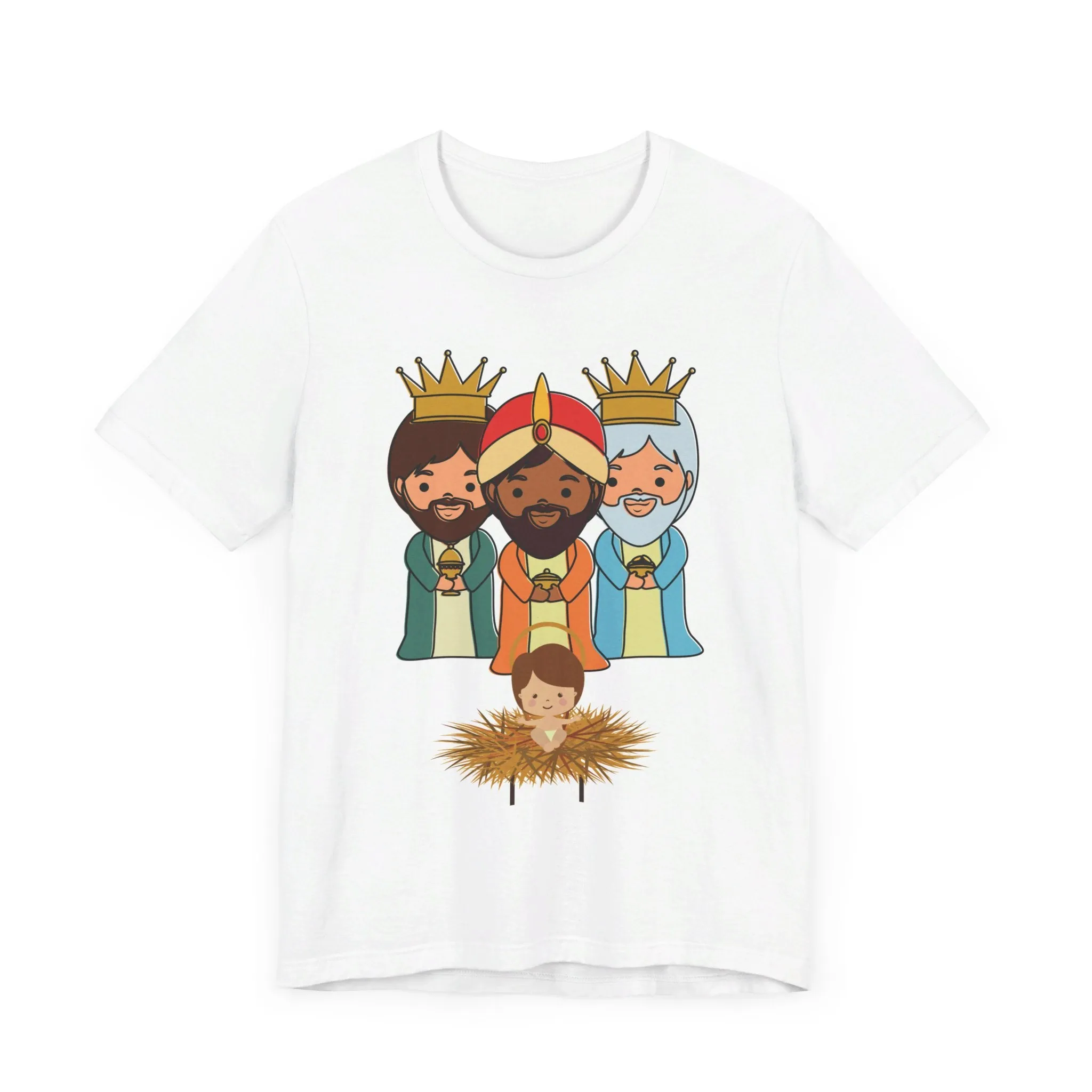 3 THREE KINGS WITH JESUS UNISEX SHIRT Sizes XS to 5XL Camiseta Reyes Magos Free Shipping