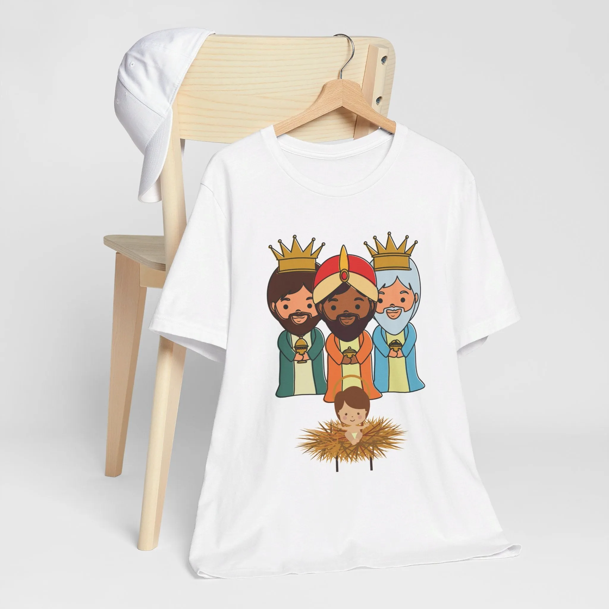 3 THREE KINGS WITH JESUS UNISEX SHIRT Sizes XS to 5XL Camiseta Reyes Magos Free Shipping