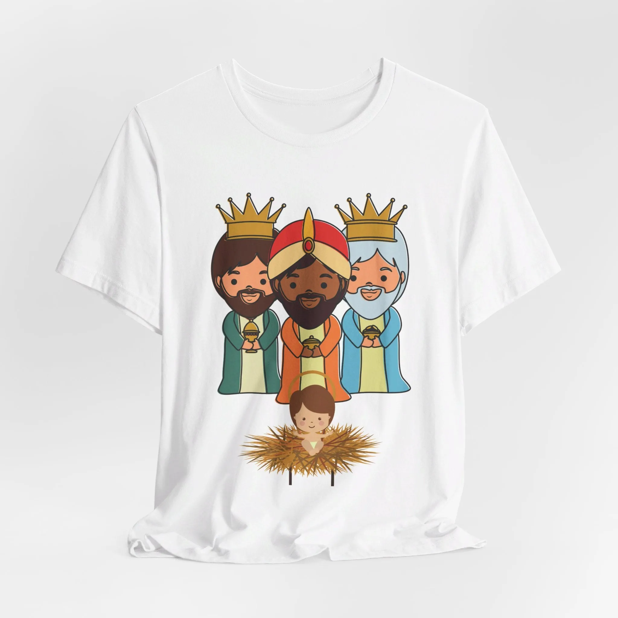 3 THREE KINGS WITH JESUS UNISEX SHIRT Sizes XS to 5XL Camiseta Reyes Magos Free Shipping