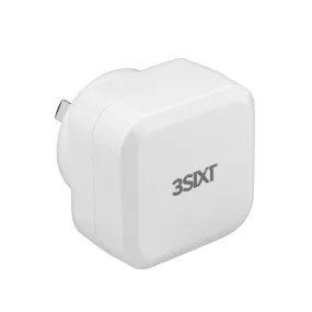 3sixT Wall Charger AU 30W USB-C PD   USB-C/C Cable - White