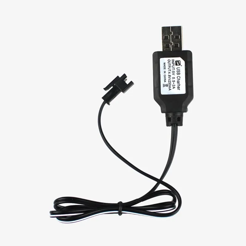 4.8V Battery USB Charger Cable with SM Plug for RC Car Toys Vehicle Ni-MH NI CD Battery