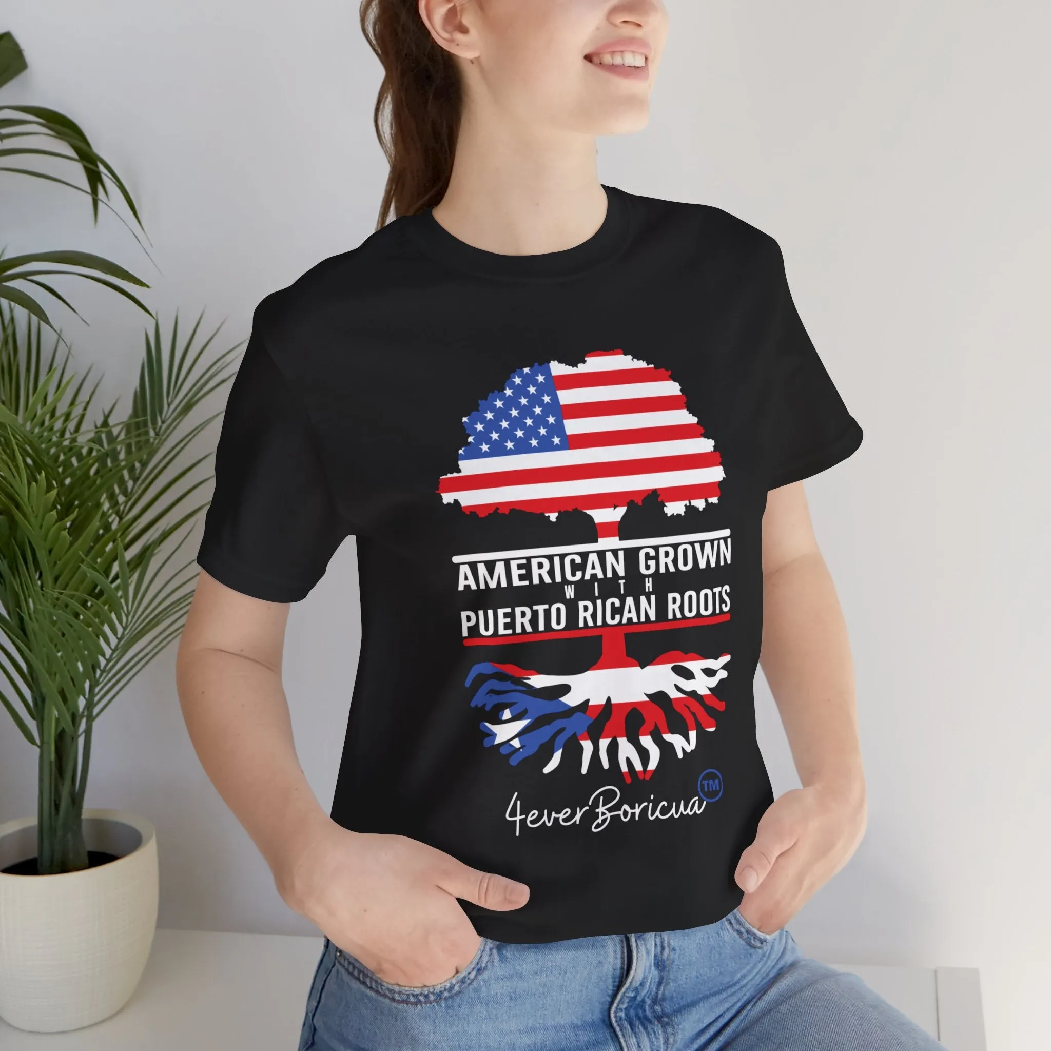 AMERICAN GROWN WITH PUERTO RICAN ROOTS Unisex Puerto Rico Shirt 4everboricua™️