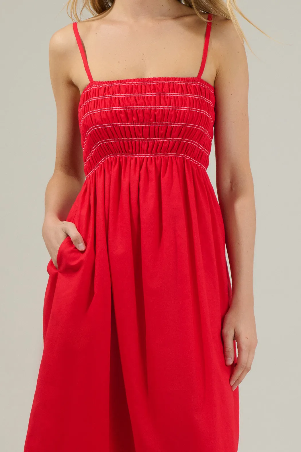 Blair Bartlett Smocked Midi Dress