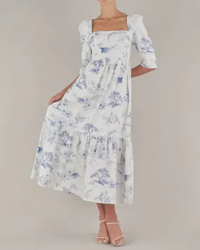 Blue Willow Linen Maxi