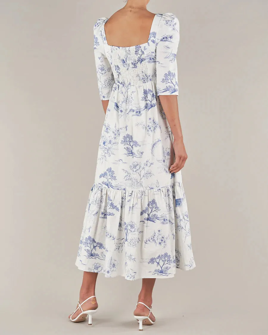 Blue Willow Linen Maxi