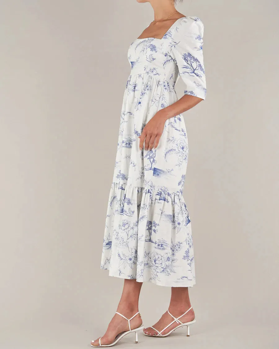 Blue Willow Linen Maxi