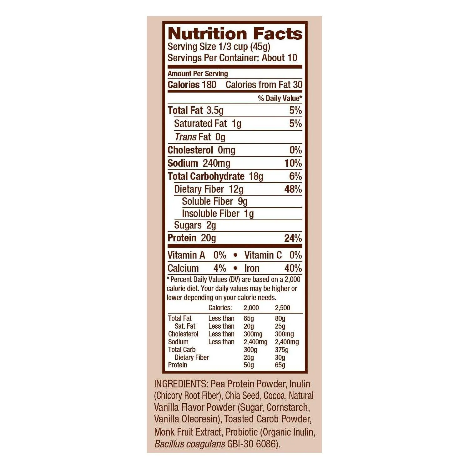 Bob's Red Mill Gluten Free Chocolate Nutritional Booster