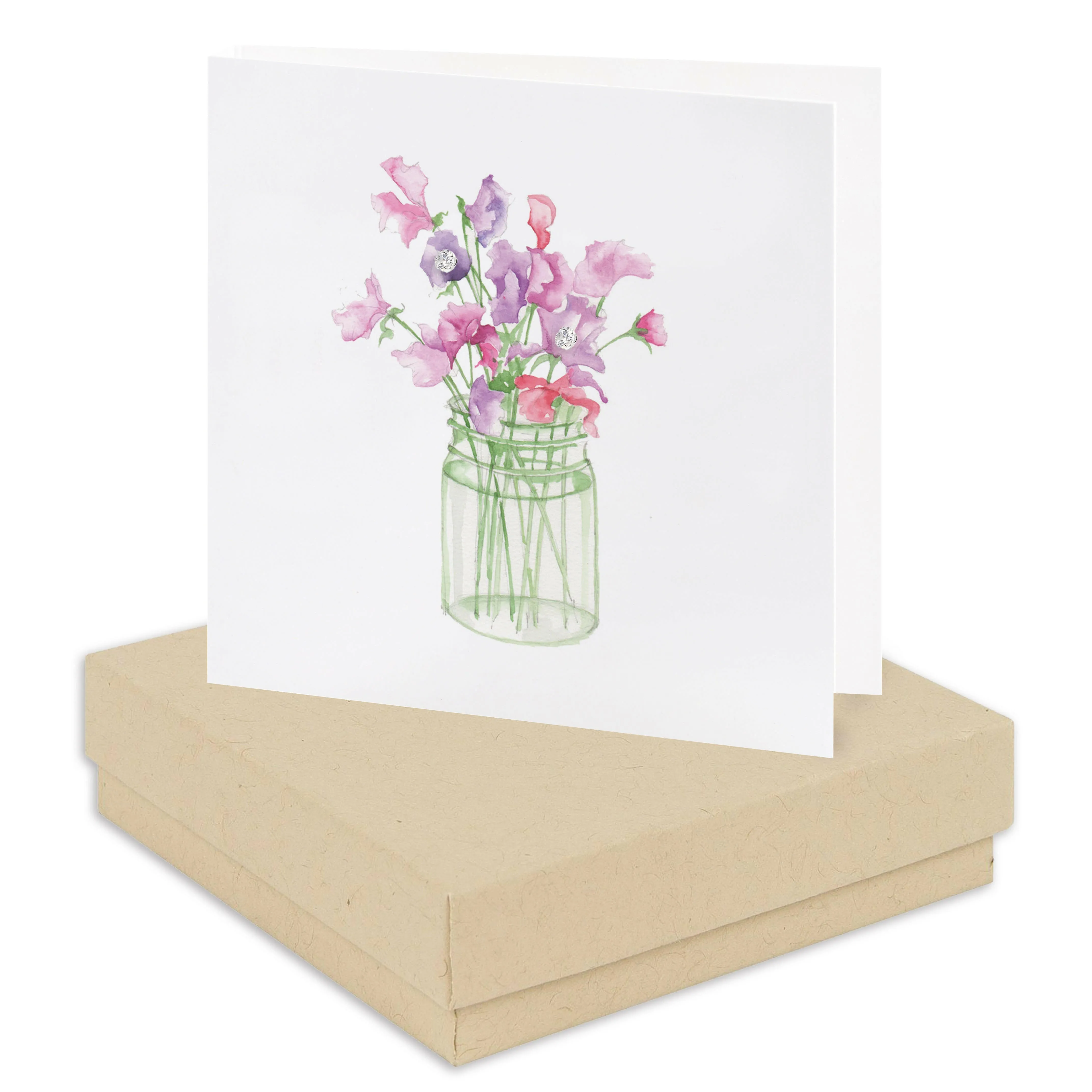 Boxed Sweet Pea Earring Card