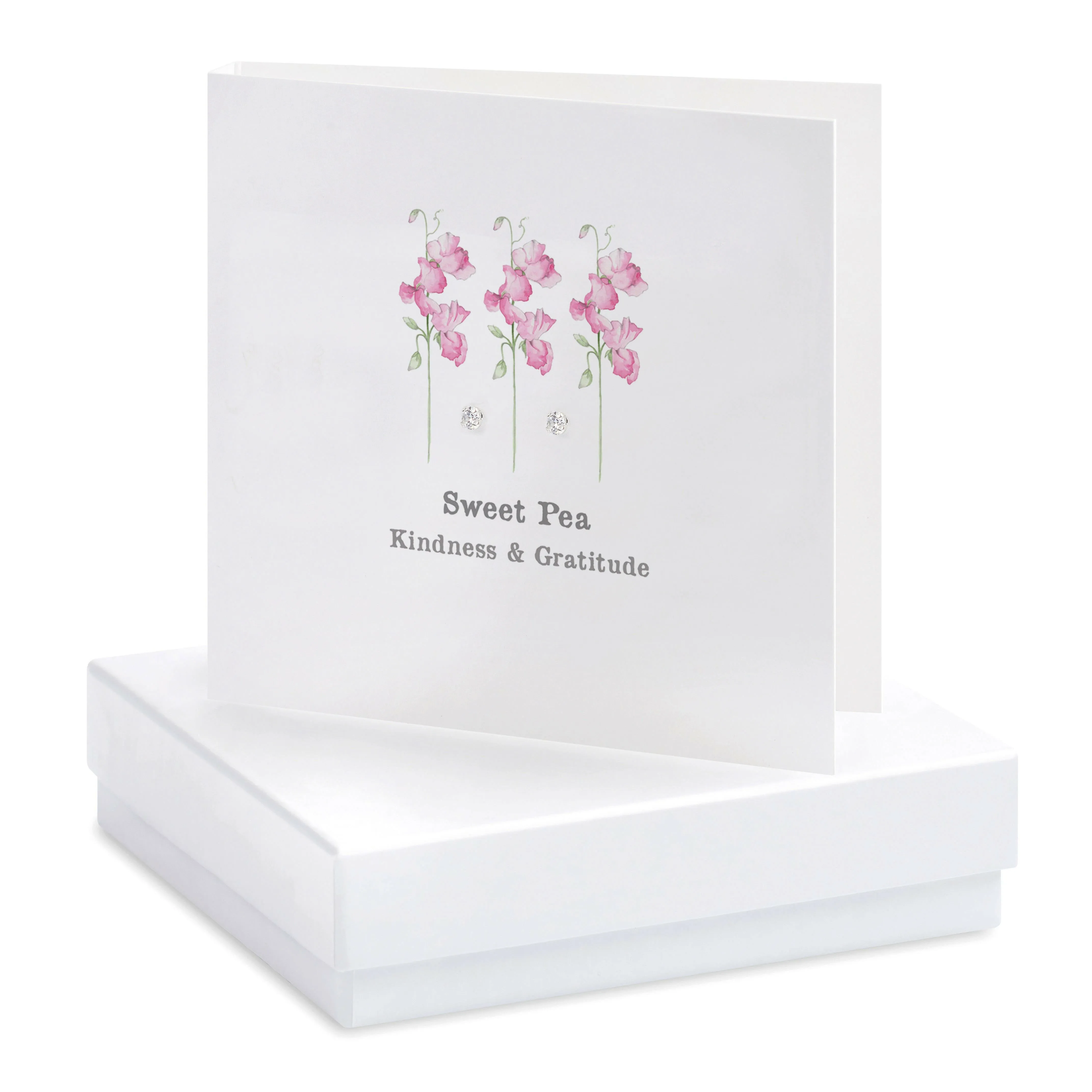 Boxed Sweet Pea Earring Card