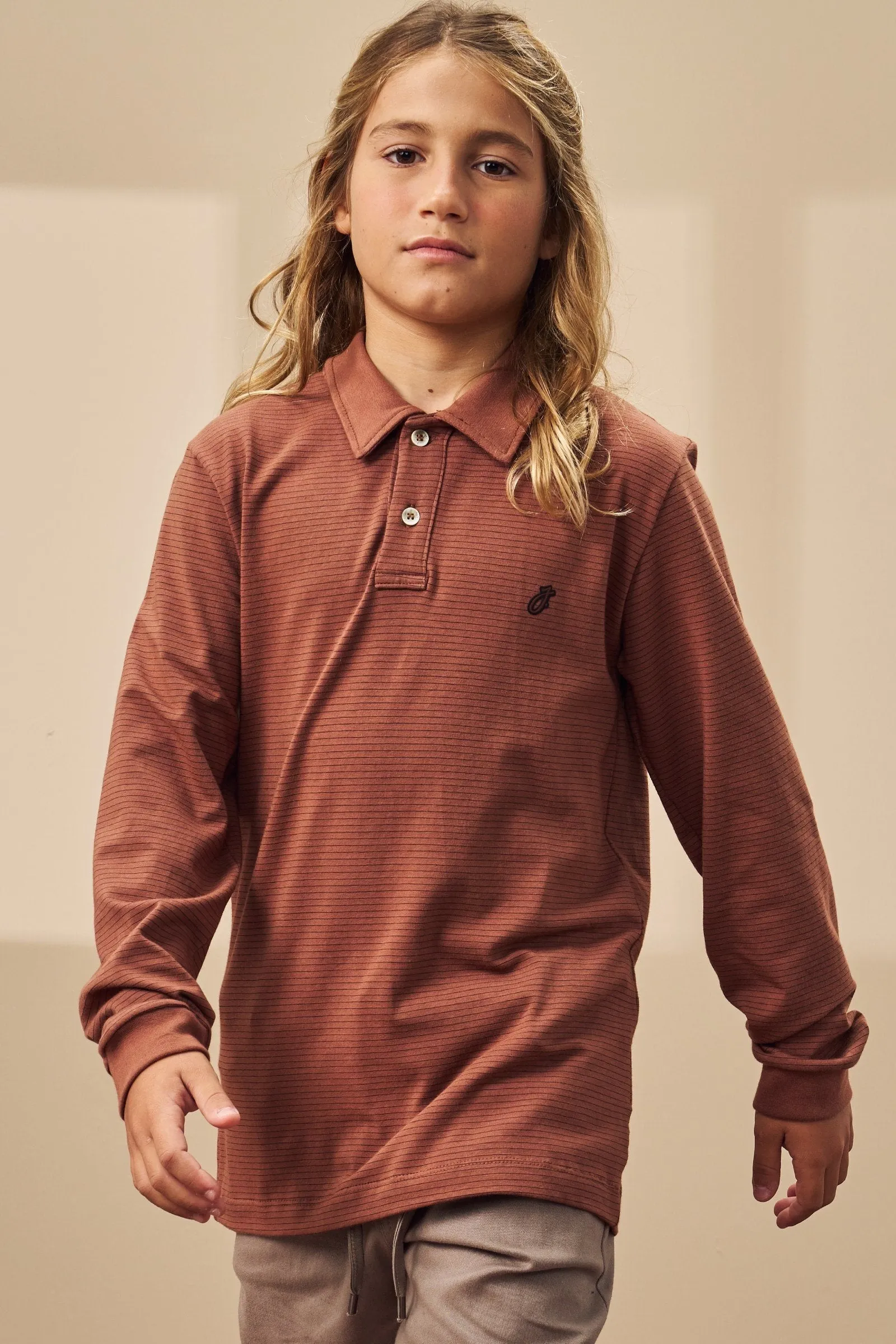 Camisa Polo em Cotton Listrado Fio Tinto 71251 Johnny Fox