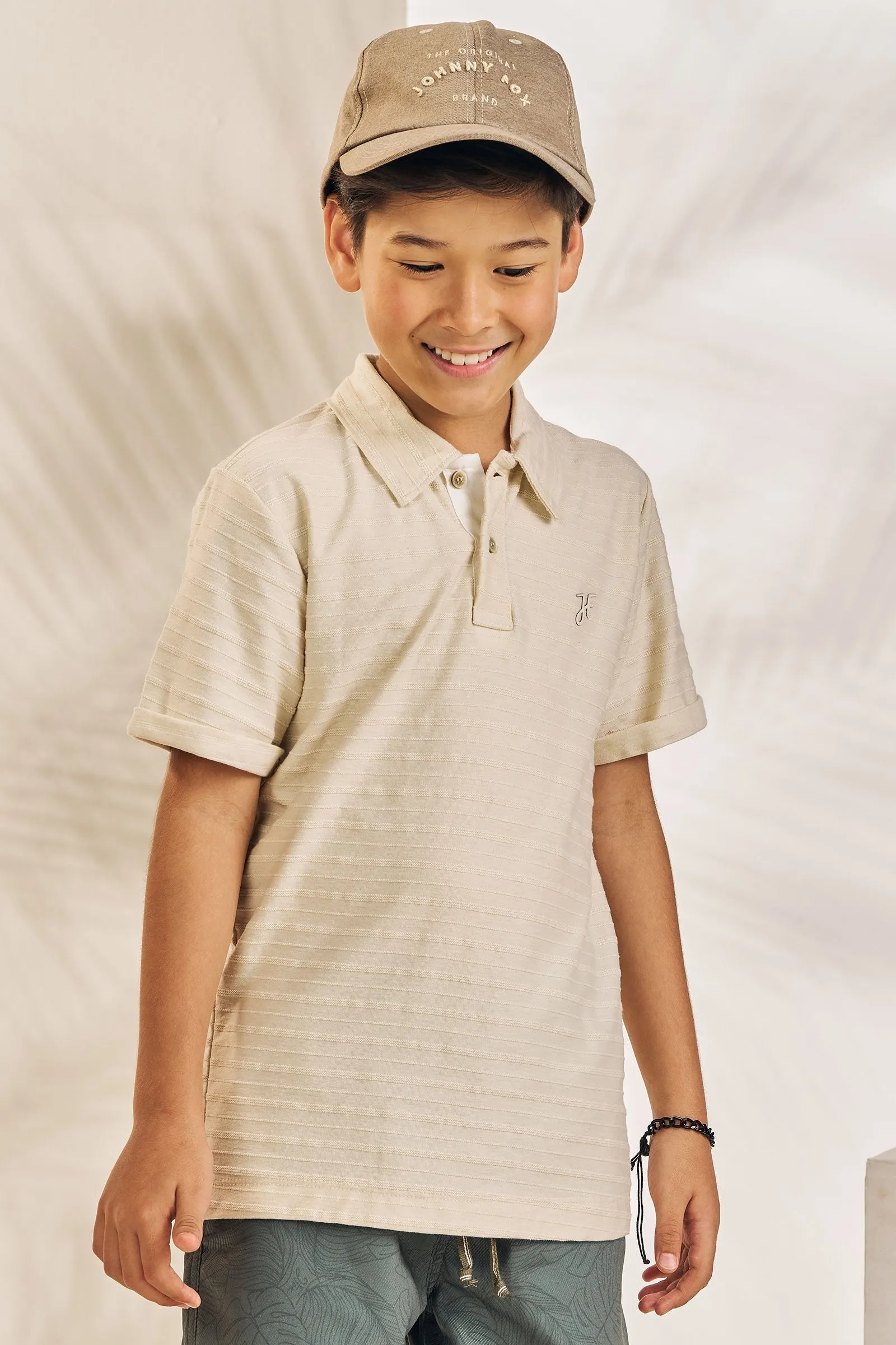 Camisa Polo em Malha Relevo 75339 Johnny Fox