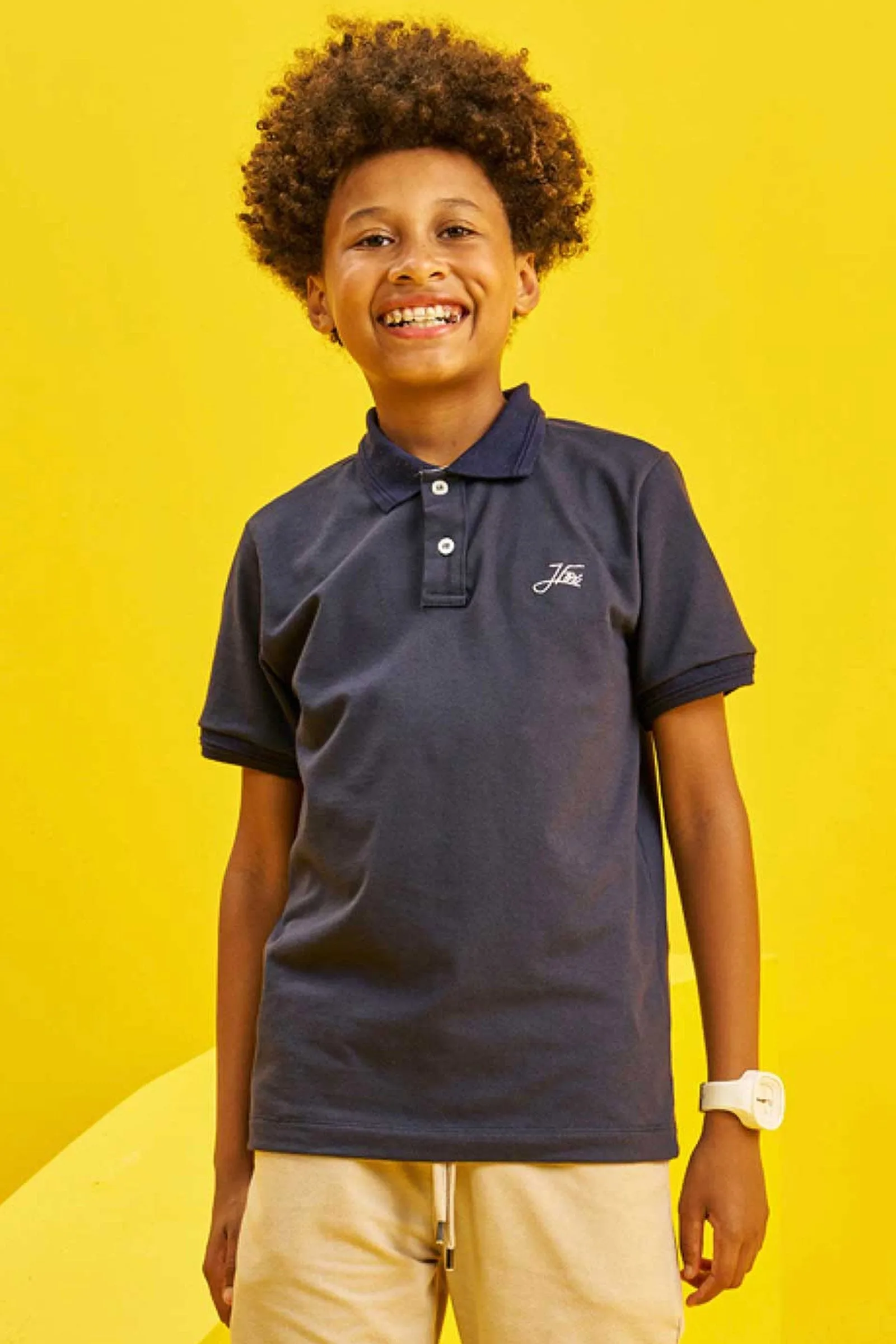 Camisa Polo em Piquet com Elastano  73613 Johnny Fox