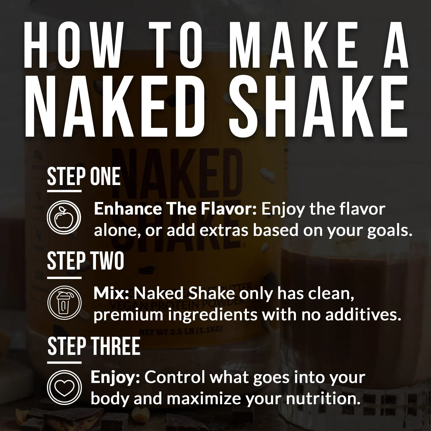 Chocolate PB Protein Shake | Naked Shake - 30 Servings