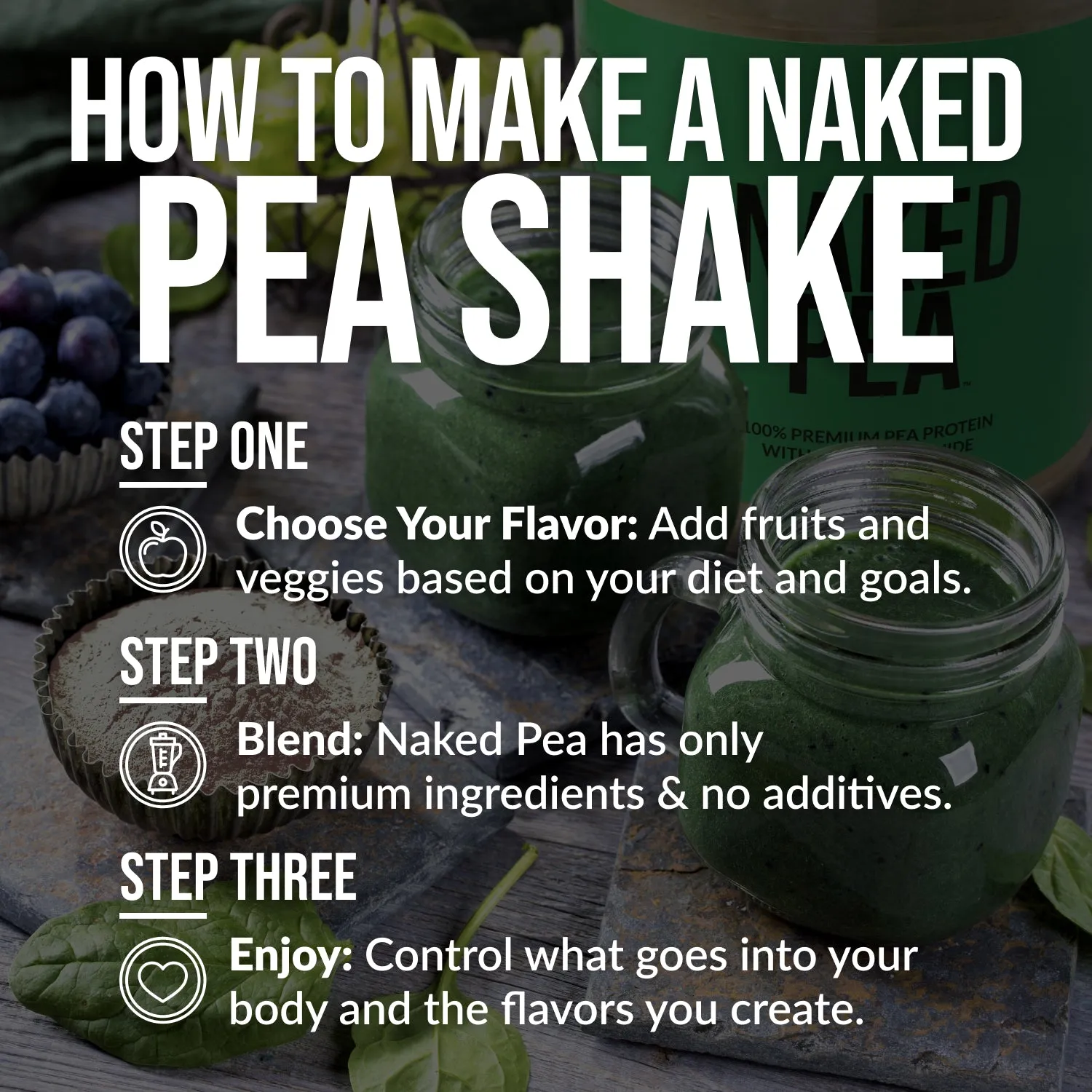 Chocolate Peanut Butter Pea Protein Powder | Naked Pea - 5LB