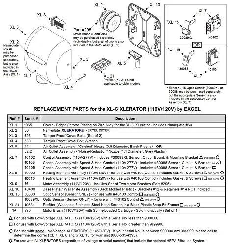 Excel XL-C XLerator REPLACEMENT OPTIC SENSOR (Part Ref. XL 15 / Stock# 30088)** ***