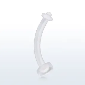 Flexibele piercing retainer acryl transparant 1.6mm