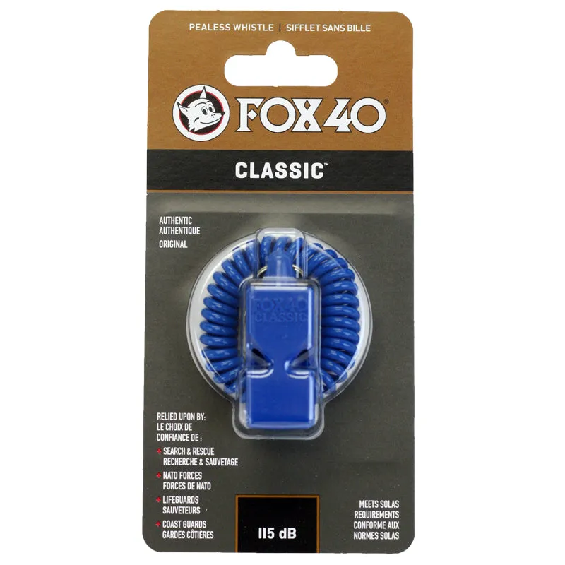 Fox 40 Classic Pealess Whistle w/ Coil