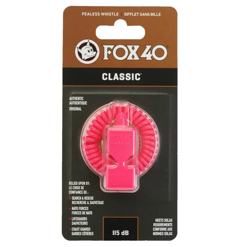 Fox 40 Classic Pealess Whistle w/ Coil