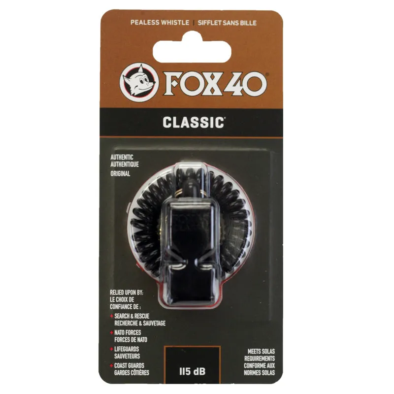 Fox 40 Classic Pealess Whistle w/ Coil