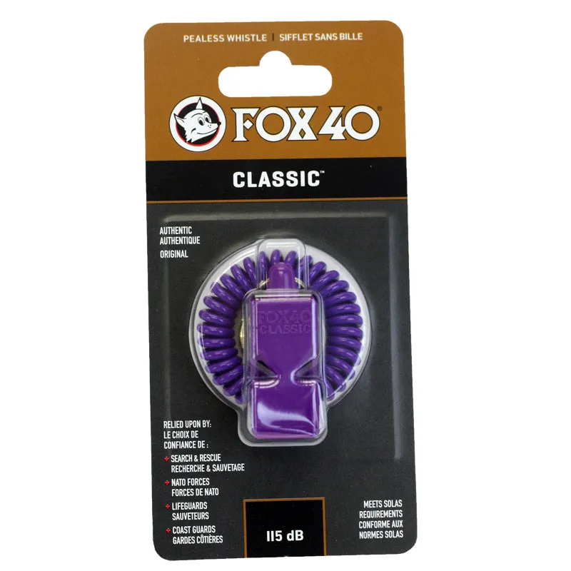 Fox 40 Classic Pealess Whistle w/ Coil