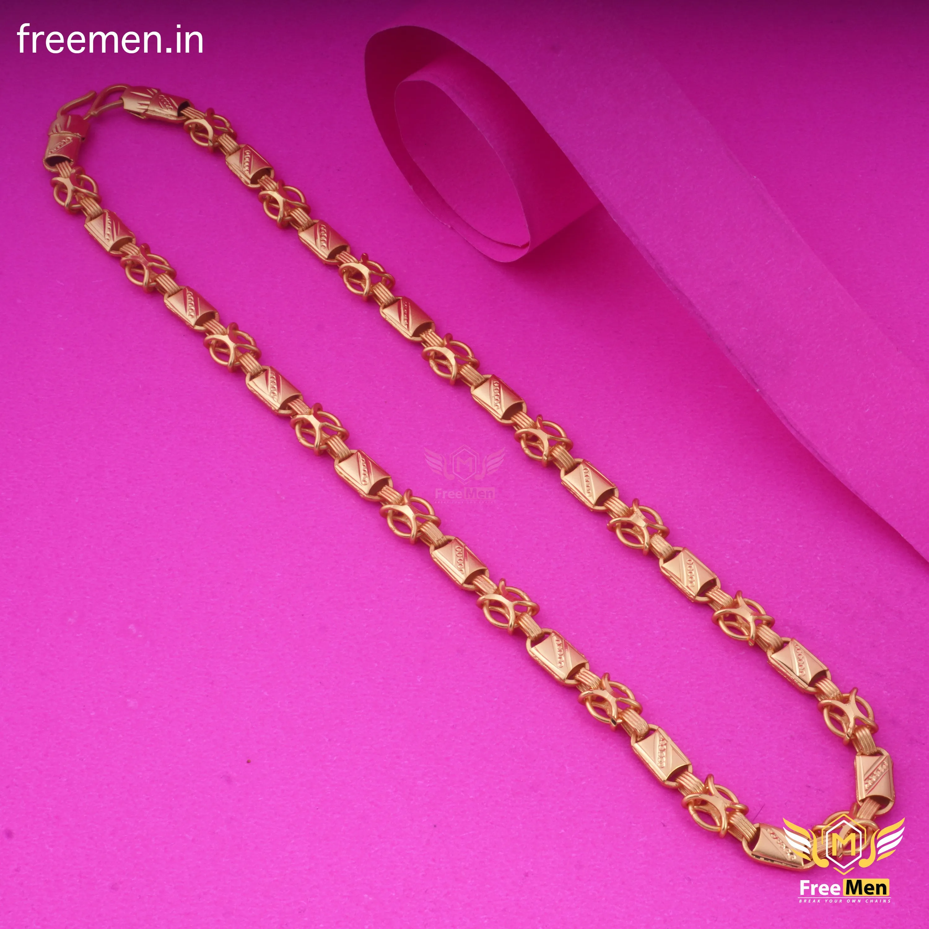 Freemen C into C  Golden Plated Chain for Men - FM089