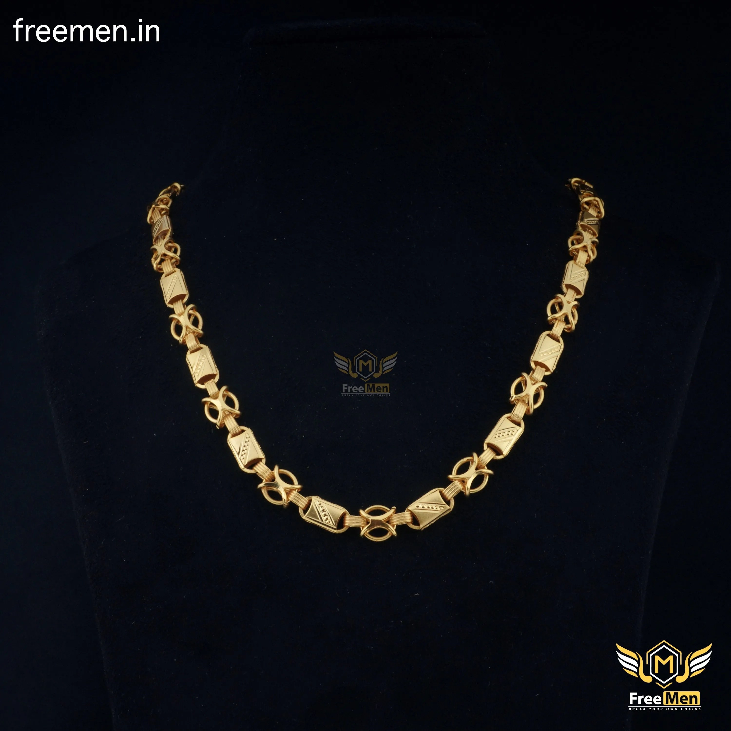 Freemen C into C  Golden Plated Chain for Men - FM089