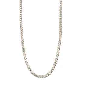 FUCHSIA recycled curb chain necklace silver-plated