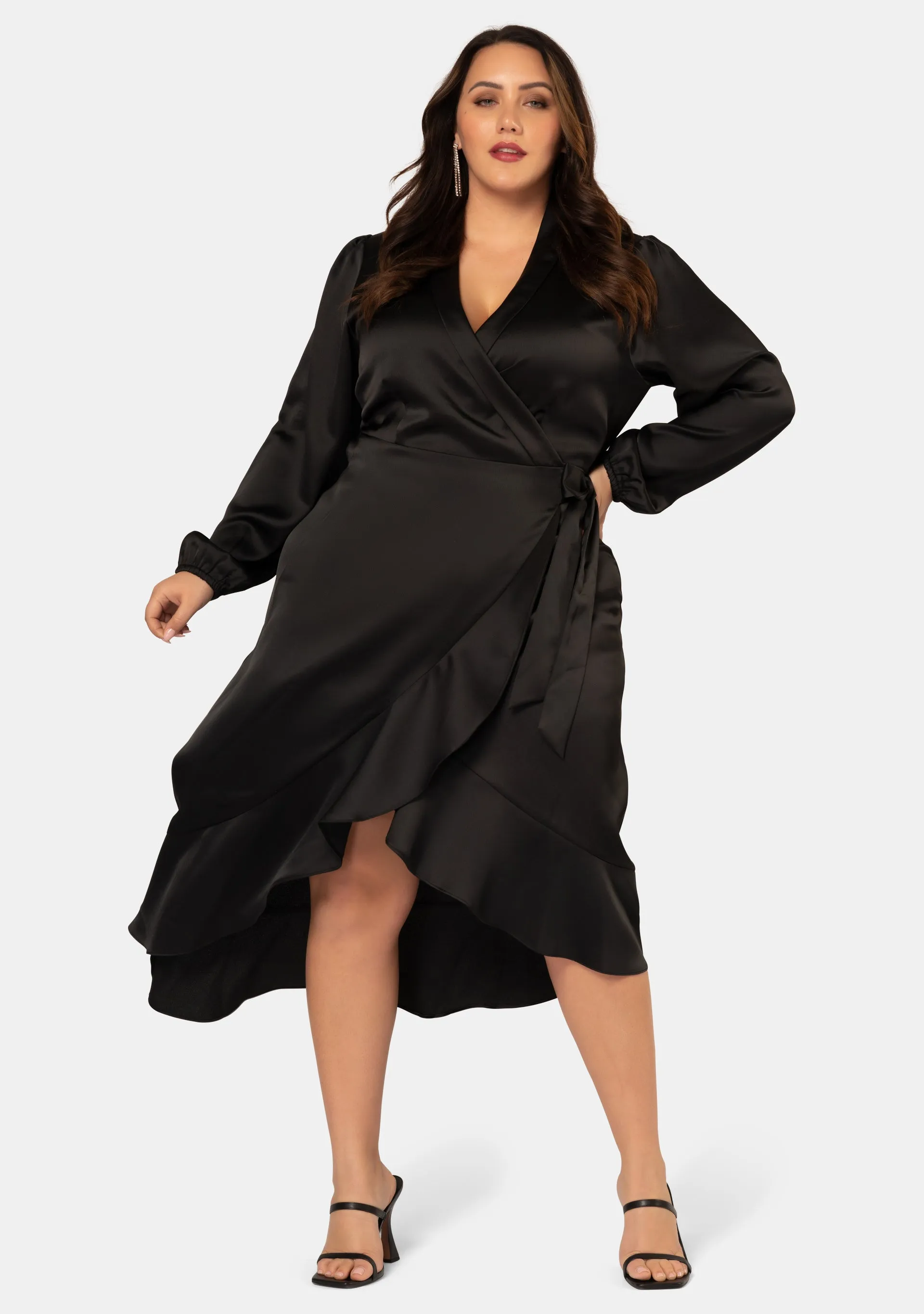 Girl Crush Satin Wrap Dress