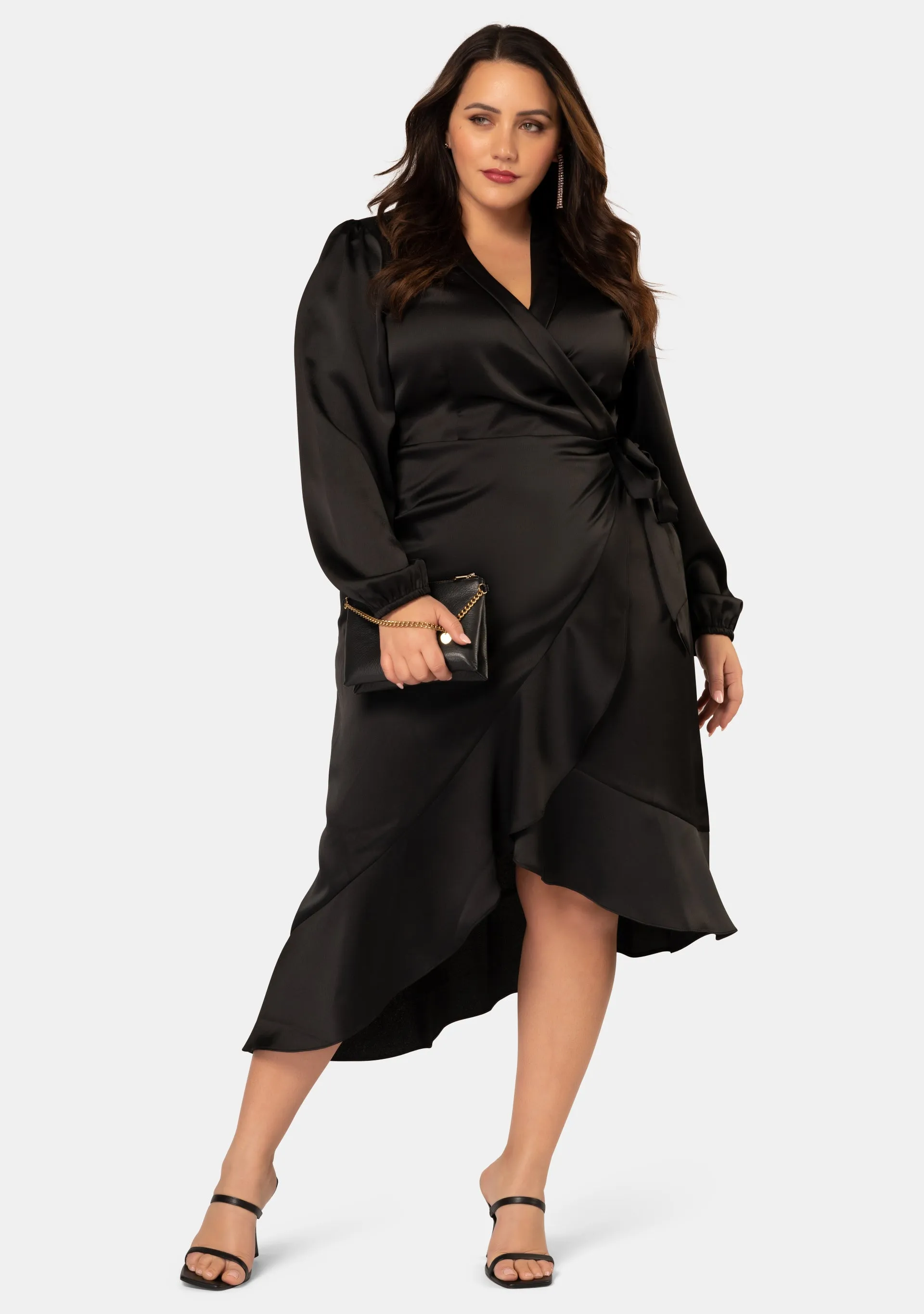 Girl Crush Satin Wrap Dress