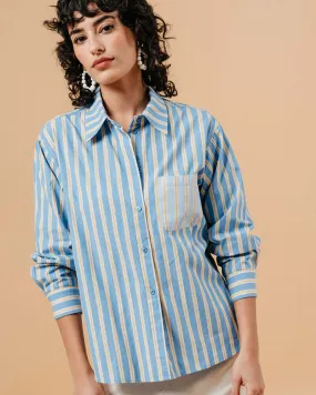 Grace & Mila - Malorie Bleu Stripe Shirt