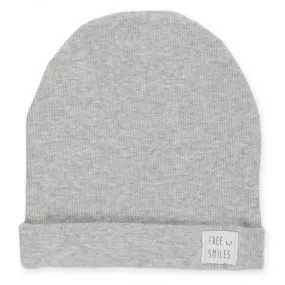 GREY COTTON RIB BABY HAT 純棉羅紋嬰兒帽