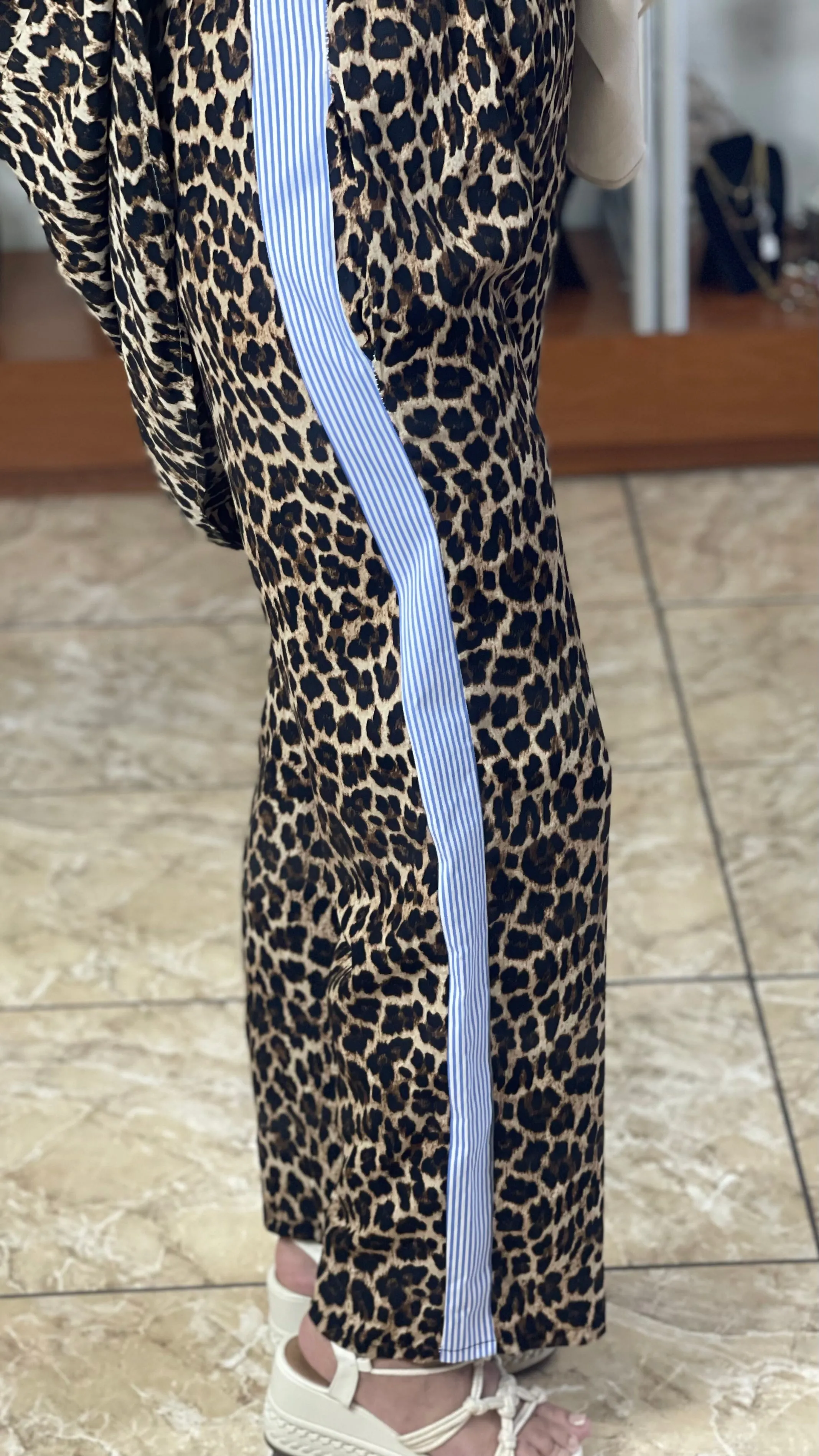 Leopard Stripes OS Pant