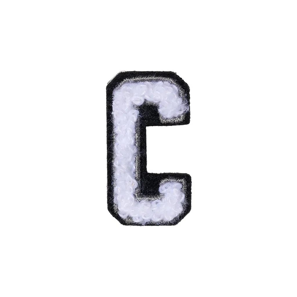 Letter C Patch - C Black/White