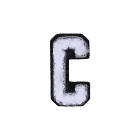 Letter C Patch - C Black/White