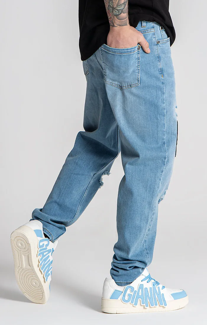 Light Blue Alien Carrot Jeans