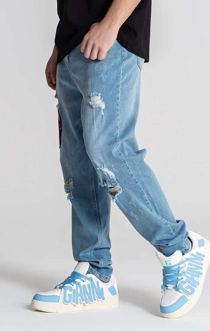 Light Blue Alien Carrot Jeans