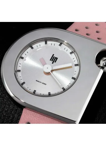 Montre Lip - Mach 2000 mini bracelet cuir rose