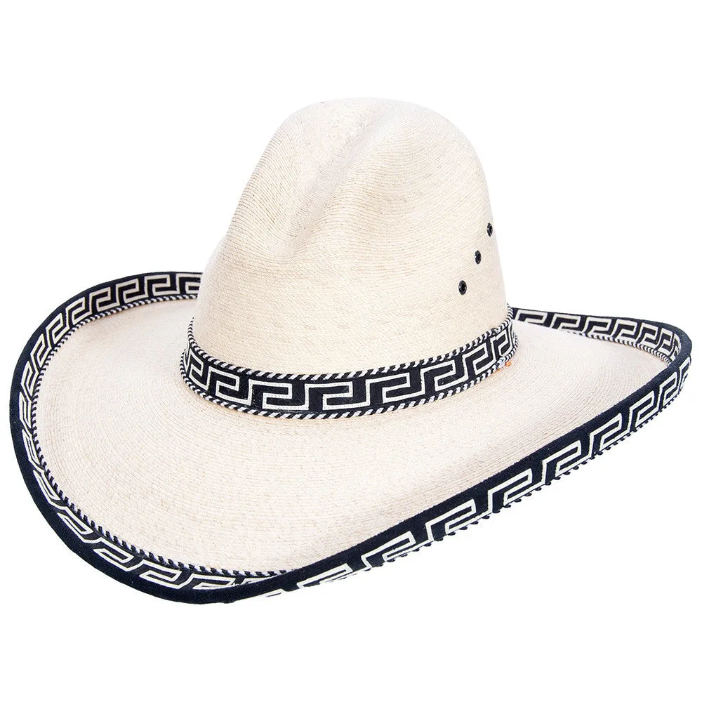 Sahuayo Gus Palm Decorated Cowboy Hat by Stone Hats