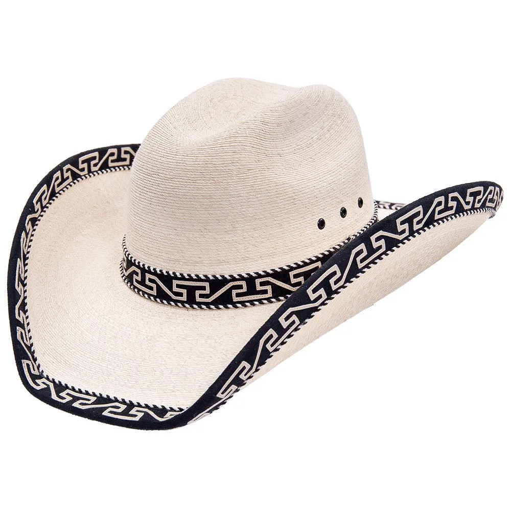 Sahuayo Palm Decorated Cowboy Hat by Stone Hats