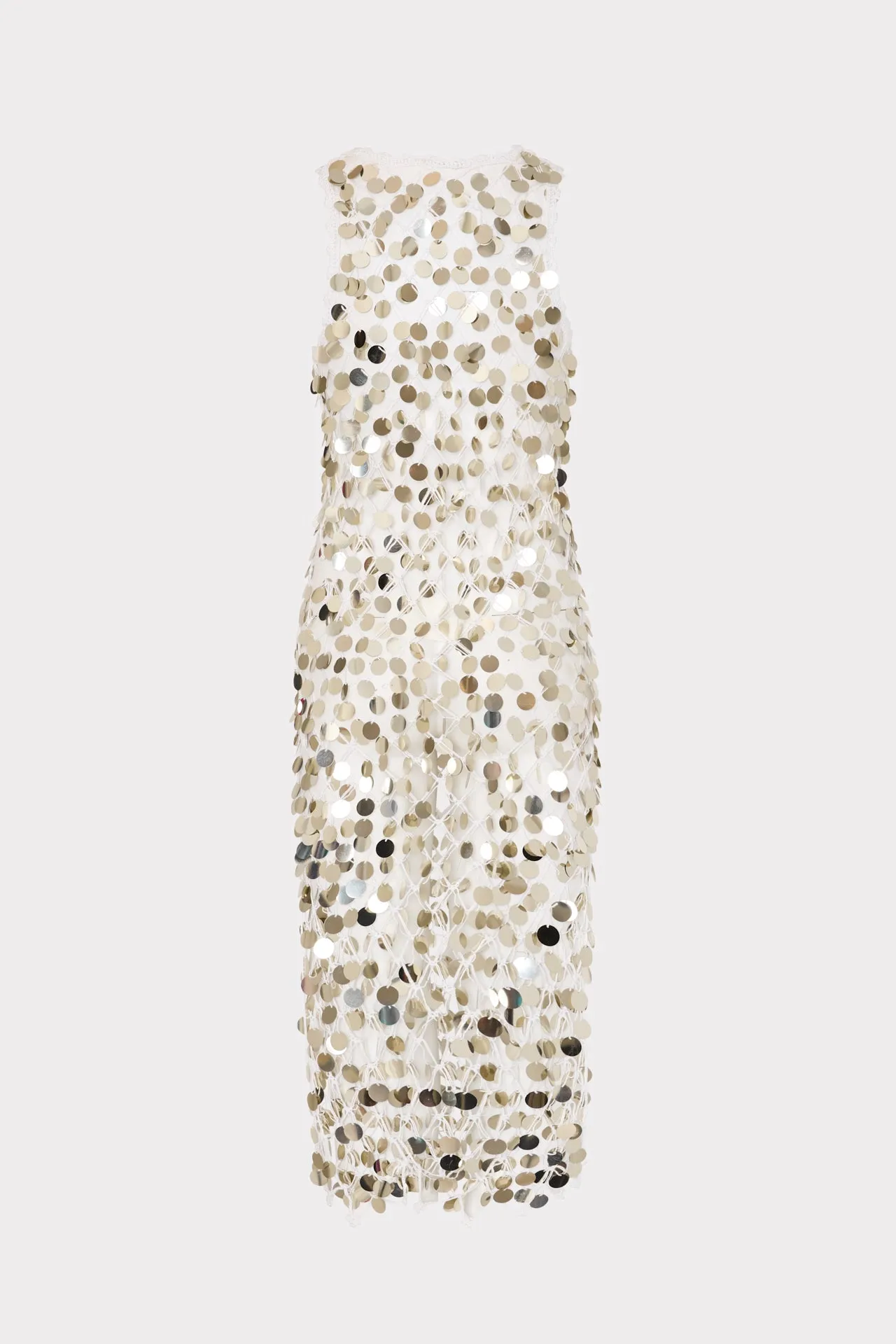 Sequin Crochet Midi Dress