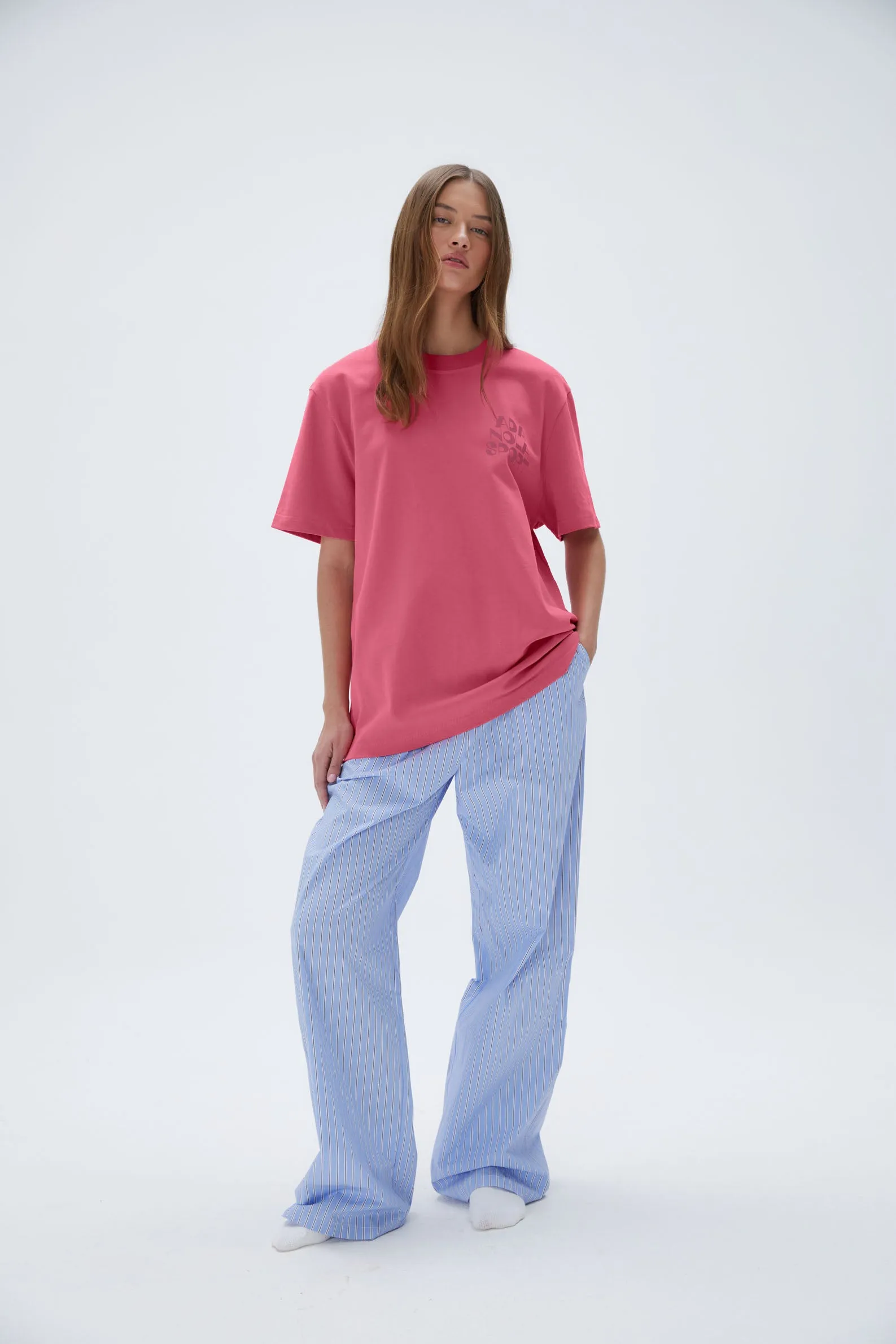 Short Sleeve Oversized T-shirt - Pink