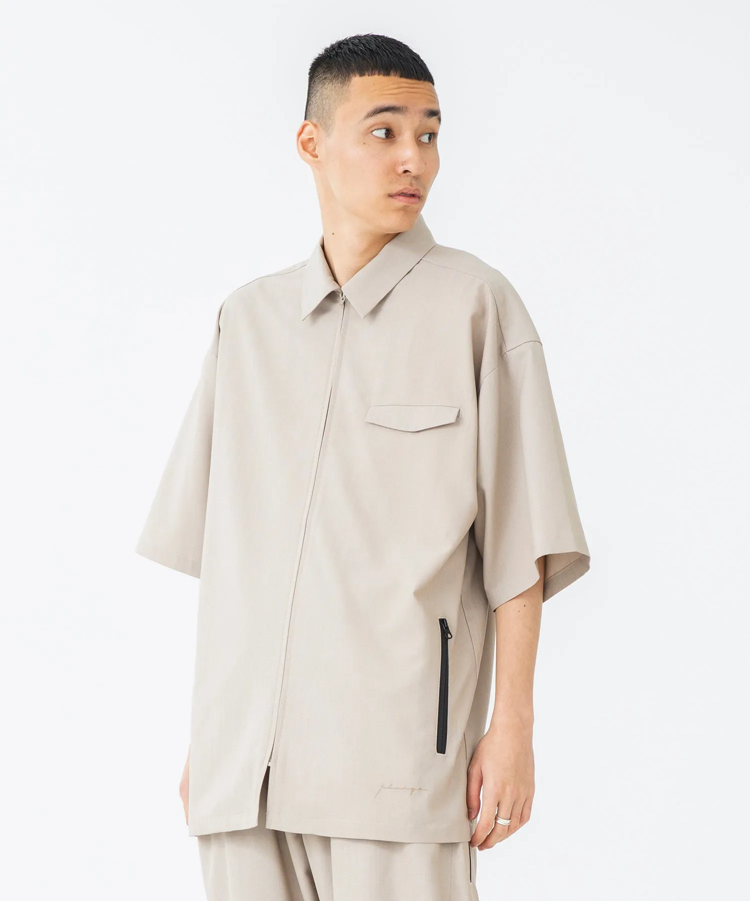 S/S ZIPPED BIG SHIRT