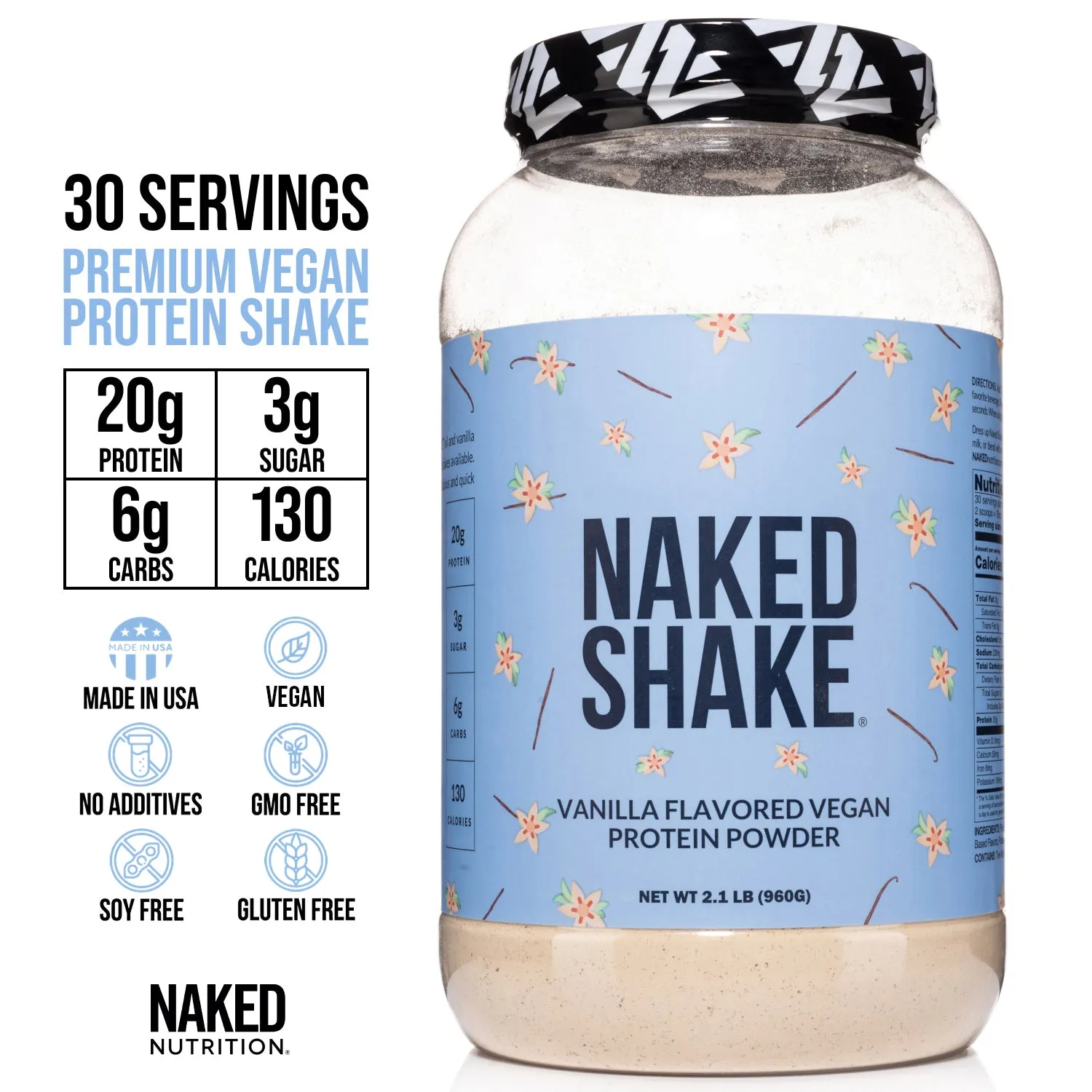 Vanilla Protein Shake | Naked Shake - 30 Servings