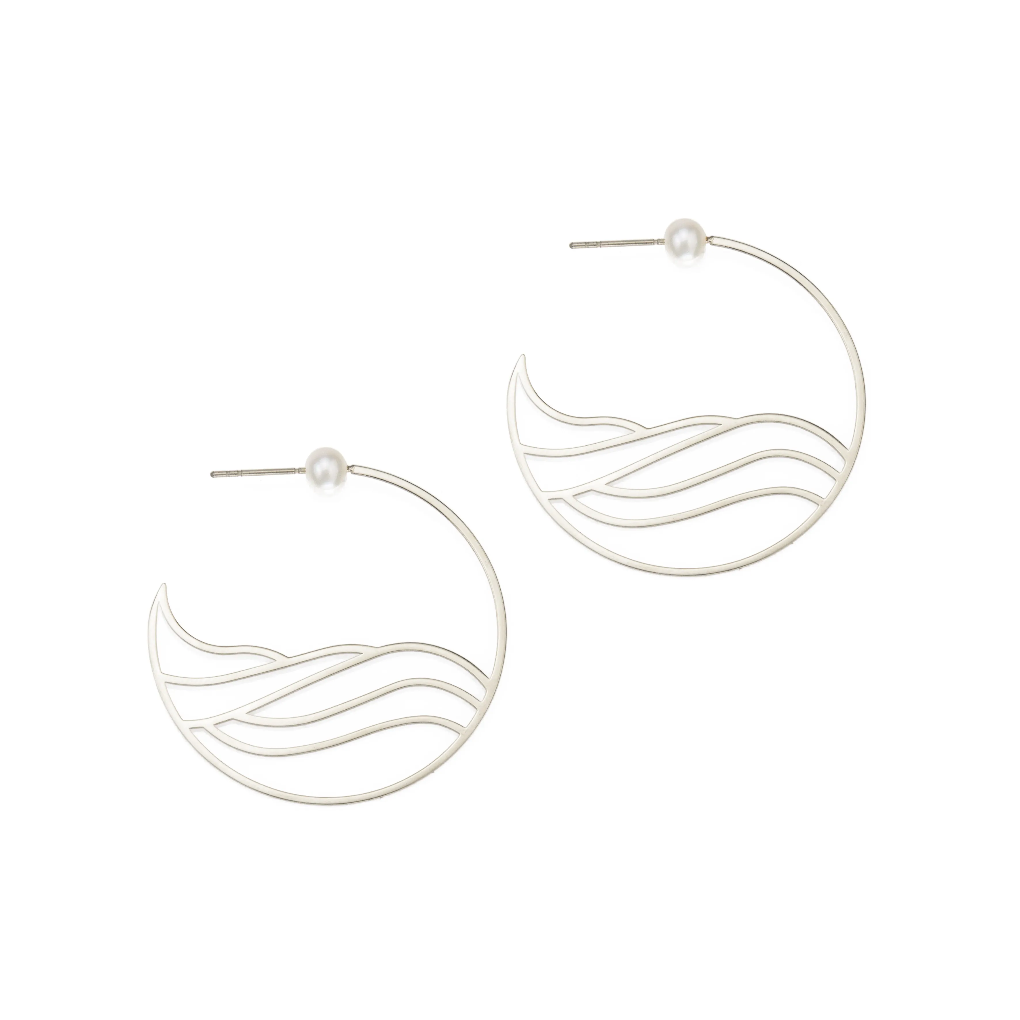 Walk on Water Hoop Earrings